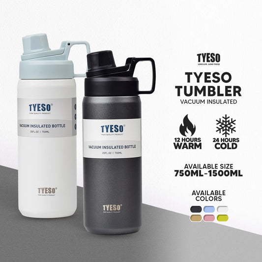Tyeso Vacuum Insulated Bottle | Stainless Steel Insulated Sports Bottle Matte Series Leakproof Flask - Tyeso Philippines